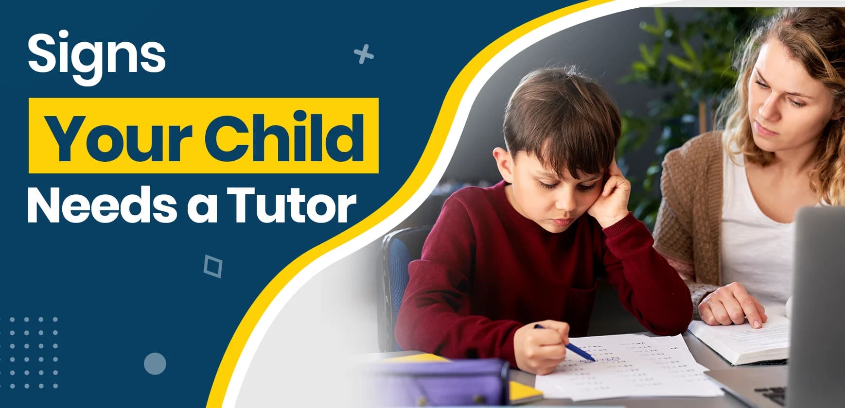 Parent helping a child study with a tutor during a one-on-one learning session at home, improving confidence and academic performance.